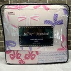Betsey Johnson 8 Piece Comforter Set Sheets Throw Queen Pink Bows   Ribbons New