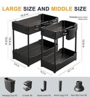 2 Pack Under Sink Organizer Pull Out Sliding Cabinet Storage Rack Kitchen Bath