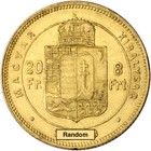 Hungary Gold 8 Forint 20 Francs  1867 Oz Franz Joseph I Average Circ Random Date