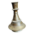 1900 s Old Vintage Antique Brass Fine Engraved Unique Shape Rare Hookah Pot