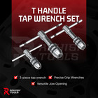 3-pc T-handle Tap Wrench Set   1 16 -1 2  Jaw   Reamer Drill Extractor Tool Kit
