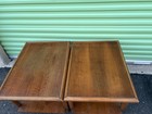Pair Mid Century Modern End Tables Lane Side Tiered Vintage Square Mcm Style