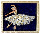 Vintage Wand Art Powder Compact Department Store I  Magnin Mirror Dancer Shells