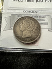 1888   Coin Mart Graded  Newfoundland    20 Twenty Cent    f-15  