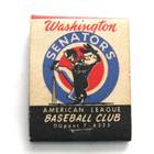 Vintage 1959 Washington Senators Matchbook American League Baseball Club