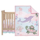Lambs   Ivy Sea Dreams 3-piece Dolphin turtle Nautical Baby Crib Bedding Set