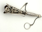 American Coin Silver Tussie Mussie Posey Holder With Tripod C1860