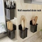 1pc Wall-mounted Toothbrush   Toothpaste Holder - No-drill Bathroom Organizer