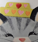 American Greetings Cat Vintage Valentine 2 Folded Cards Signed Grandma   Grandpa