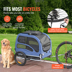 Pet Bicycle Trailer Dog Cat Bike Carrier 100 Lb Load Water Resistant Steel