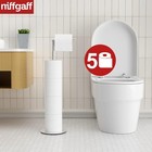 Toilet Paper Holder Stand And Dispenser For 4 Spare 6 7  Base  Silver 