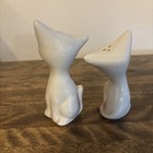 Vintage Porcelain Siamese Cat Salt   Pepper Shakers Set 