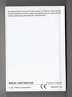 Nikon D850 Genuine Camera Instruction Book   Manual   User Guide In English