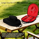 Cowboy Hat Box For Travel-crush Proof Hat Travel Case For Cowboy 01-black Red