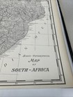 1901 Antique Cram Atlas Map-scenic Topographical Map Of South Africa 14x22   
