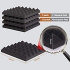 24 Pack Black 12 X 12 X 2 Inches Pyramid Acoustic Foam Panels High Density