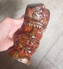 Vintage Hand Carved Natural Wooden Tiki  From Hawaii With Beautiful Glossy Look
