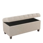 Home Decor   Tufted Ainsley Button Storage Ottoman Bench With Hinged Lid   Ot   