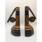 Fly Fishing Rod And Reel Bookends Set Brown Gold Bn1709 Office Library Lodge