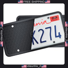 Silicone License Plate Frame 2 Pack Black Universal Fit Weatherproof