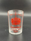 Holland House Cocktail Mix Jigger Vintage Glass Measuring Shot Glass Red Logo