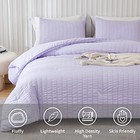  Lavender Purple Seersucker Comforter Set  California King  104x96  3 Pieces 
