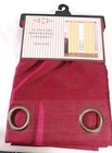 New  Set Of Two Faux Silk Burgundy Window Panels Curtians 8 Grommets 54w X 84l