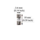  Sixqjzml 10 Pack F5al Fast-blow Mini Fuse 5a 5amp 125v Glass Fuses 