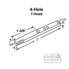 Pivot Bar  3 Inch  4 Hole Columbia   Boreal Vinyl Window - Zinc