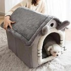 All Seasons Warm Washable Cat Dog House Indoor Soft Removable Cushion Pet Bed Ke