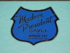 Vintage 8  Long Marion-kay Brownstown Ind Madam President Wood Gavel In Box