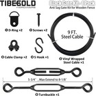 Gate Kit For Wooden Fence  Anti-sagging Gate Support Cable Kit Hardware  Sag