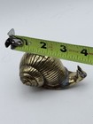 Vintage Brass Snail Figurine Paperweight Setden Korea Mid Century Decor