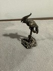 Rare Antique Gorham Sterling Silver Cockatoo Bird Resting Figurine 691c