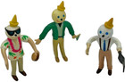 Vintage Jack In The Box - Lot Of 3 Jack Bendable 4  Tall Rubber Figuirines