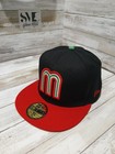New Era 59fifty Fitted Baseball Cap Black And Red Color  Mexico Logo Size 7-3 4