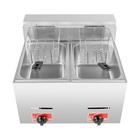 12l Commercial Propane Deep Lpg Fryer Countertop Gas Fryer   2baskets  2 Lids