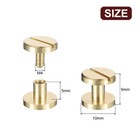 30pack Brass Chicago Screws 5x10mm Post Nail Stud Rivets For Leather Craft