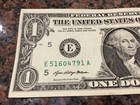 2021  1 Dollar Bill Error Note  Ink Well Contamination  Misaligned  Offset Print