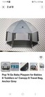 Pop  n Go Baby Playpen For Babies   Toddlers W  Canopy   Travel Bag  Anchor Grey