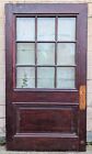 88 x82 x1 75  Pair Antique Vintage Solid Wooden Hardwood Door Windows Wavy Glass