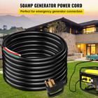 25 Ft 50 Amp Generator Extension Cord 6 Gauge Stw 6 3 8 1 Rv Power Cord N14-50p 