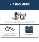Bosch 1617evspk Plunge   Fixed-base Router Kit 12a 120v W  Case