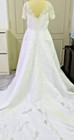 Bridal Vintage Lace Beaded Wedding Dress Short Sleeves