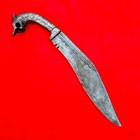 Vintage Indo-persian Mughal Nepalese Silver Damascened Dagger Khanjar Kukri