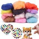 50 Colors Fibre Wool Roving For Needle Felting Spinningss Diy Craft Material Set