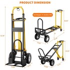 Aluminum Convertible Hand Truck 3-in-1 800 Lbs Capacity Heavy Duty Dolly Cart