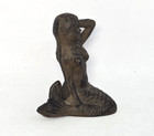 Cast Iron Mermaid Nautical 3  Figurine Statue Tropical Beach Home Decor Rustic