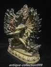 6 2  Old Tibet Bronze Gold 1000 Hands Happy Mandkesvara Yab-yum Buddha Statue