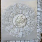 Vintage 90s Wedding Bridal Photo Album Handmade Puffy Satin Lace Fabric 50 Pages